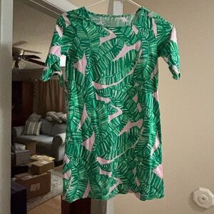 Lilly Pulitzer Pink and Green Tropical Dress